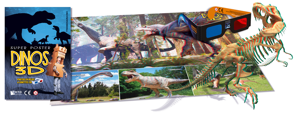 Poster 3D Tyrannosaure