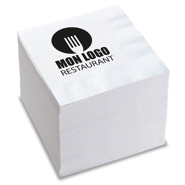 Serviettes en papier jetables personnalisées et économiques de 24 cm pour  restaurant
