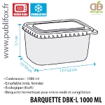 Barquette carton kraft 1000 ml