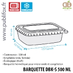 Barquette kraft recyclable 500 ml