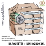 Boîtes repas + barquettes kraft recyclables