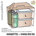 Boîtes repas + barquettes kraft recyclables