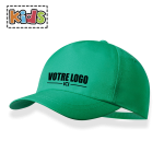 Casquette enfant personnalisable en matière recyclée Couleur casquette : Vert