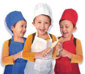 Toque chef + tablier enfant Personnalisation : Non