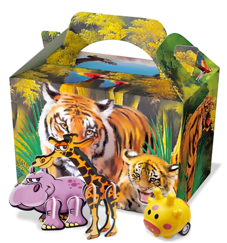 Boîte menu enfant animaux + jouet surprise