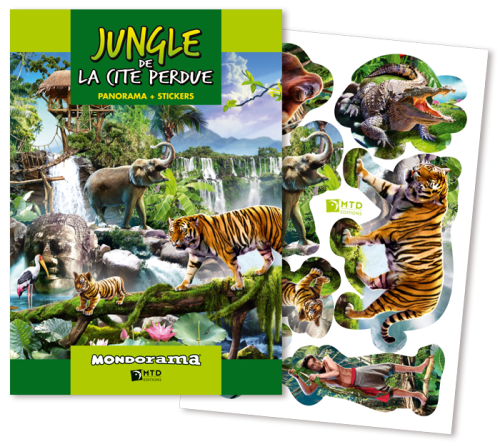 Panorama jungle et stickers animaux
